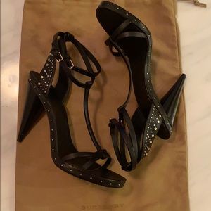 Burberry Runway Strappy Heels size 39.5 Black